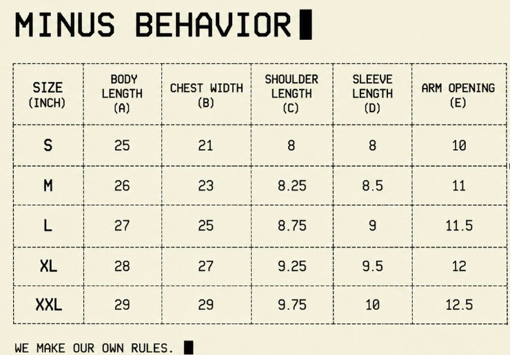 MINUS BEHAVIOR Essential Tee